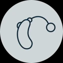 Icon of a hearing aid